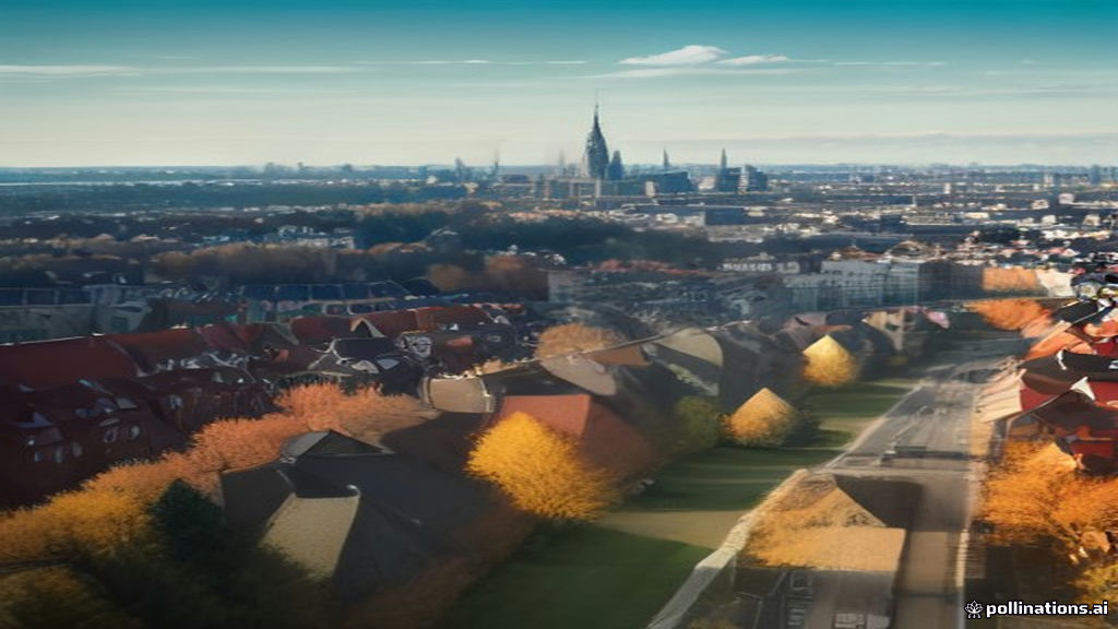 View from Góra Gradowa hill with the Millennium Cross over the historic skyline of Gdańsk