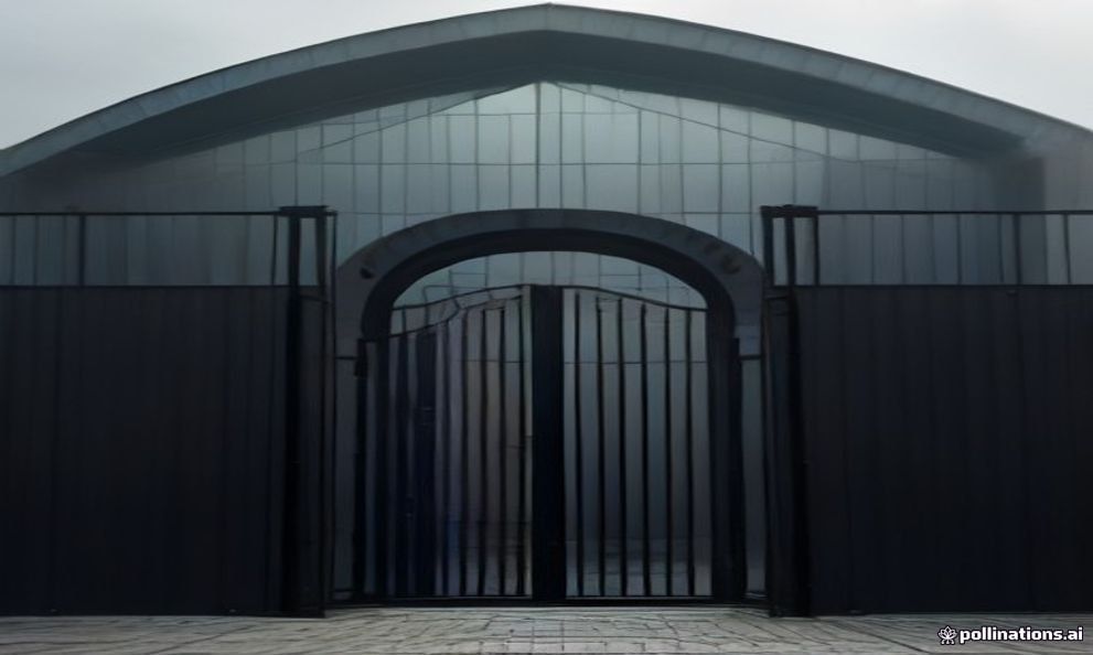 The weathering-steel facade of the European Solidarity Centre in Gdańsk, beside Gate No. 2 of the historic Gdańsk Shipyard.
