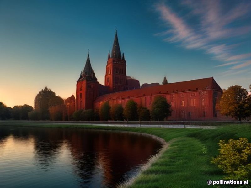 Frombork Poland fortified cathedral hill red brick gothic basilica defensive towers Vistula Lagoon
